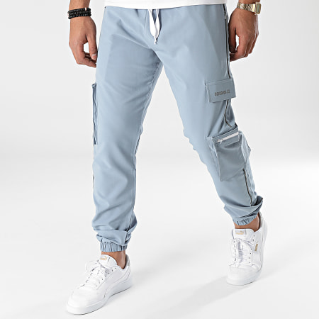 2Y Premium - Pantalón jogging azul claro reflectante P2026