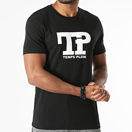 Temps Plein - Tee Shirt Logo Noir Blanc