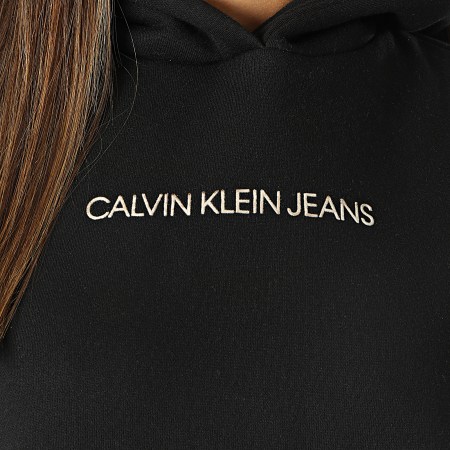 Calvin Klein Jeans - Sweat Capuche Femme 6991 Noir