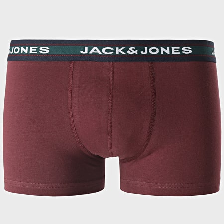 Jack And Jones - Lote De 5 Boxers Oliver Burdeos Verde Azul Marino