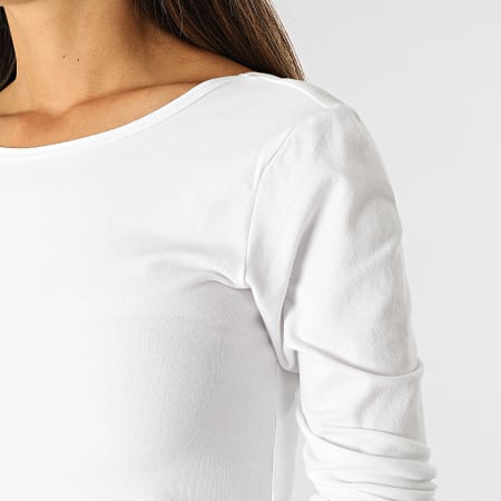 Only - Top Crop Manches Longues Femme Pure Life Blanc