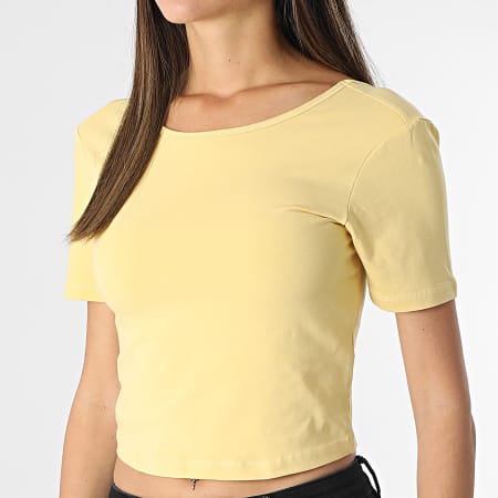 Only - Top da donna Pure Life Yellow Crop