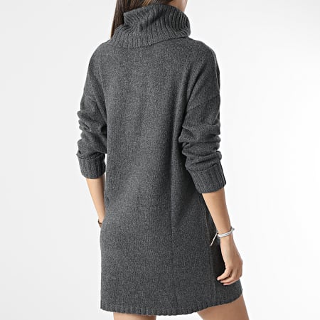 Only - Robe Pull Femme Tyra Gris Anthracite Chiné
