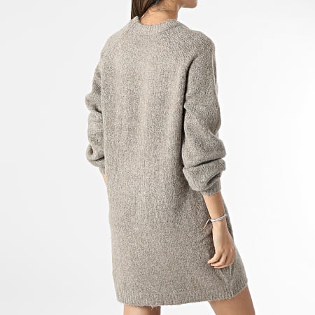 Only - Robe Pull Femme Zolte Taupe Chiné