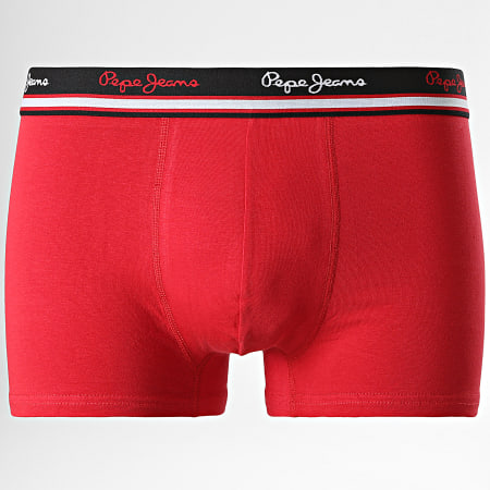 Pepe Jeans - Set di 3 boxer Rogan Rosso Nero Grigio Heather