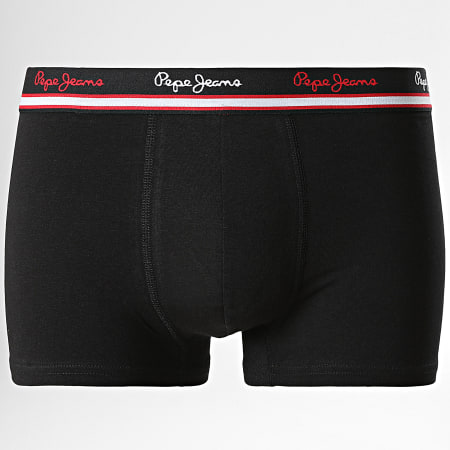 Pepe Jeans - Lot De 3 Boxers Rogan Rouge Noir Gris Chiné