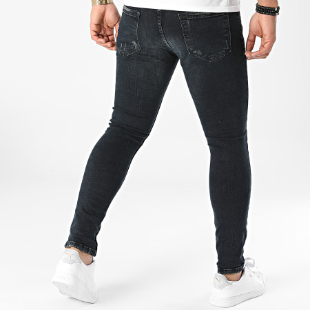 Black Industry - 1312 Jeans slim blu grezzo