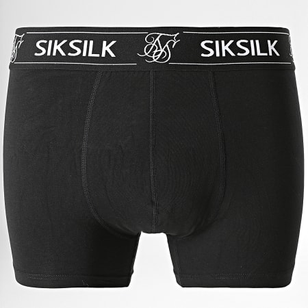 SikSilk - Lot De 3 Boxers 19524 Noir Blanc Gris Chiné