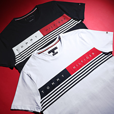 Tommy Hilfiger - Tee Shirt Corp Chest Stripe 0327 Blanc