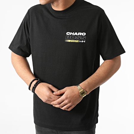 Charo - Tee Shirt Boss Noir Jaune