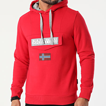 Napapijri Sweat Capuche A4FQK Rouge LaBoutiqueOfficielle