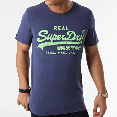 Superdry - Tee Shirt Vintage Logo AC M1011143A Bleu Marine