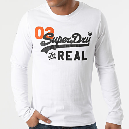 Superdry - Tee Shirt Manches Longues Vintage Logo AC M6010546A Blanc