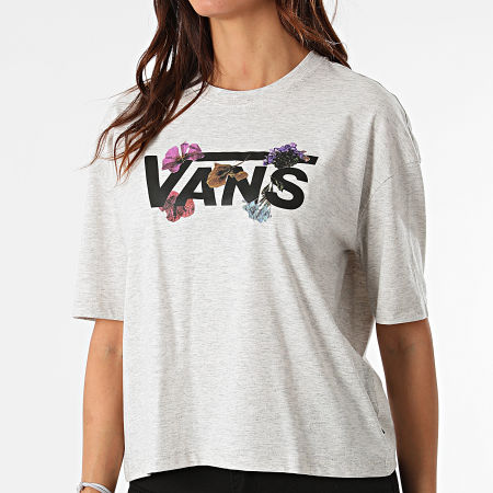 Vans Tee Shirt Femme Sparse Flower Gris Chin