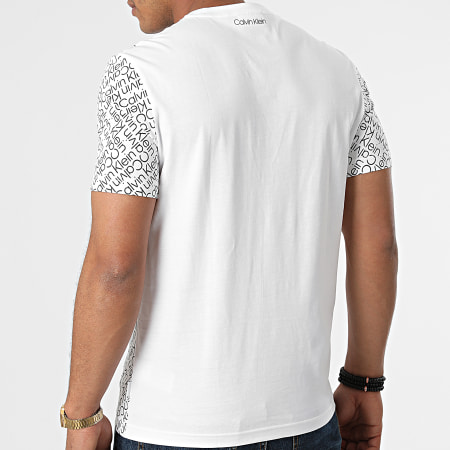Calvin Klein - Tee Shirt Poche Allover Logo Print 7635 Blanc