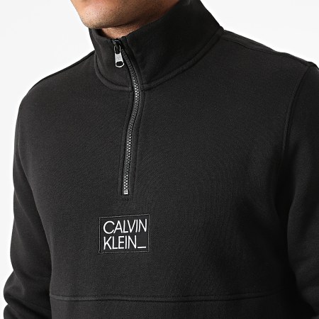 Calvin Klein - Sweat Col Zippé Small Box Logo 7694 Noir