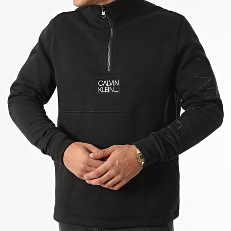 Calvin Klein - Sweat Col Zippé Small Box Logo 7694 Noir