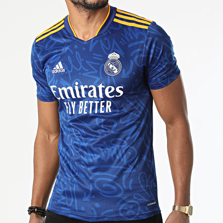 Adidas Sportswear - Maillot de Foot A Bandes Real Madrid FC H40942 Bleu Roi