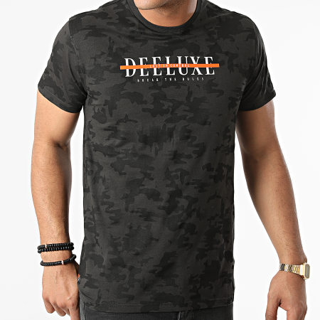 Deeluxe - Tee Shirt Camouflage Weaker Gris Anthracite Noir