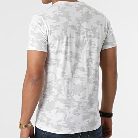 Deeluxe - Tee Shirt Camouflage Weaker Blanc Gris