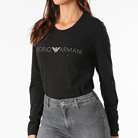 Emporio Armani - Maglietta a maniche lunghe da donna 146273 Oro nero