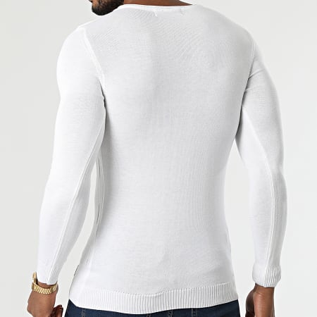 Paname Brothers - Pull A Carreaux PNM-215 Blanc
