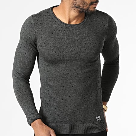 Paname Brothers - Pull PNM-231 Gris Anthracite