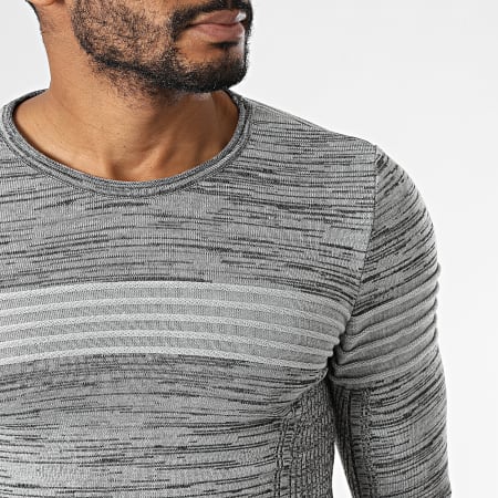 Paname Brothers - Pull PNM-206 Gris Chiné