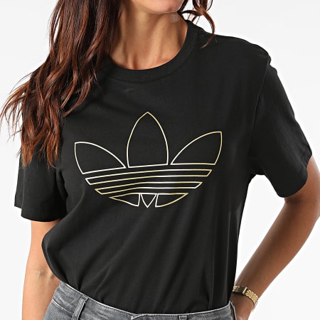 Adidas Originals - Tee Shirt Femme H18026 Noir Doré
