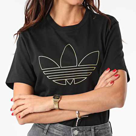 Adidas Originals - Camiseta Mujer H18026 Negro Oro