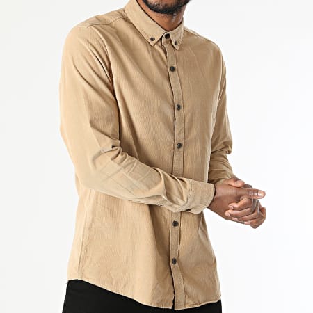 Indicode Jeans - Chemise Manches Longues Ryan Camel