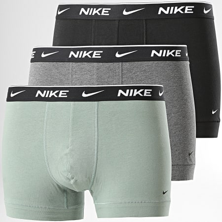 Nike - Lot De 3 Boxers Everyday Cotton Stretch KE1008 Noir Gris Vert