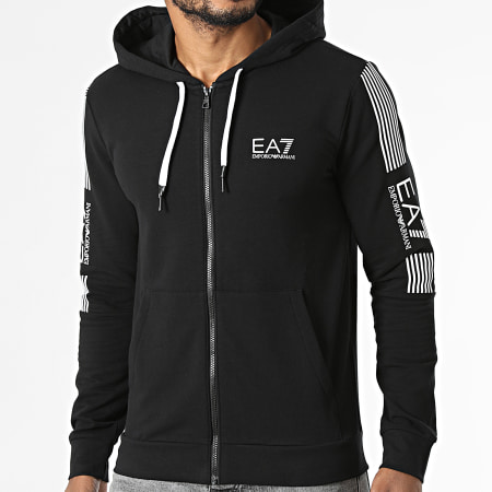 Emporio armani full zip hoodie black store