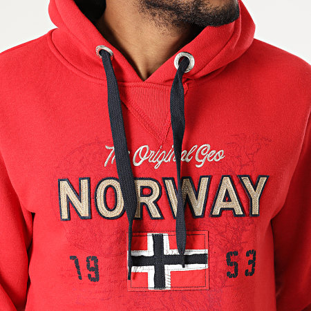 Geographical Norway - Felpa con cappuccio Guitre Rosso