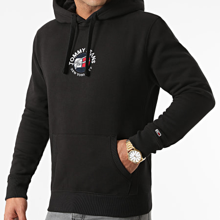 Tommy Jeans - Sudadera con capucha Timeless 1628 negra
