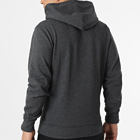 Tommy Jeans - Sweat Capuche Straight Logo 1632 Gris Anthracite