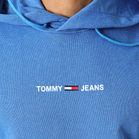 Tommy Jeans - Sweat Capuche Straight Logo 1632 Bleu Roi