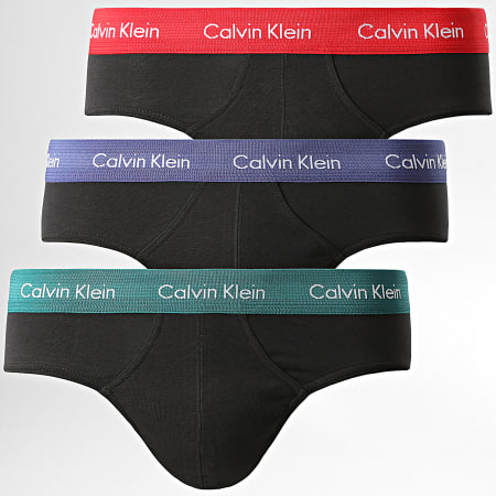 Calvin Klein - Set di 3 boxer in cotone elasticizzato U2661G nero