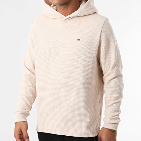 Tommy Jeans - Sudadera Waffle Hooded 1739 Beige