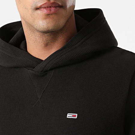 Tommy Jeans - Sweat Capuche Waffle Hooded 1739 Noir