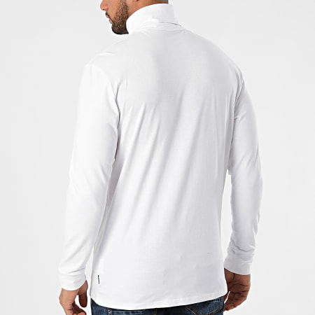 Only And Sons - Tee Shirt Col Roulé Manches Longues Michan Blanc