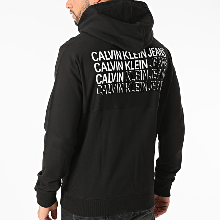 Calvin Klein - Felpa con cappuccio Repeat Shadow 9367 Nero