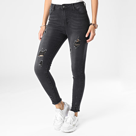 Girls Outfit Jean Skinny Femme B1055 Noir LaBoutiqueOfficielle