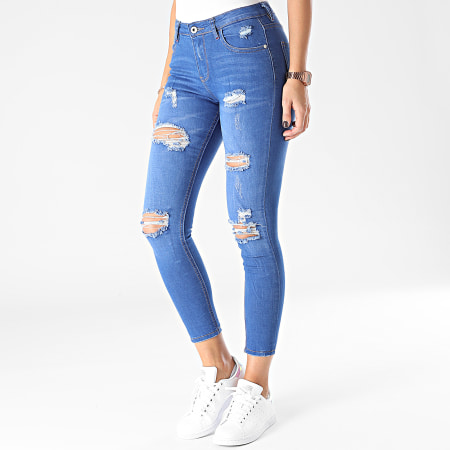 Girls Outfit - Jeans skinny da donna 1515 Blu indaco
