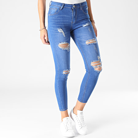 Girls Outfit - Jeans skinny da donna 1515 Blu indaco