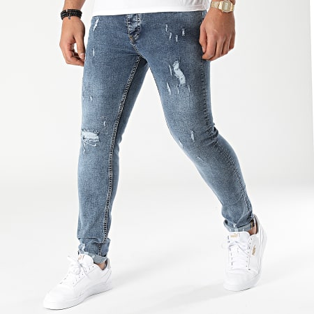 KZR - Jeans skinny in denim blu 9067