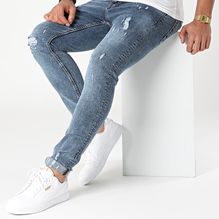 KZR - Jeans skinny in denim blu 9067