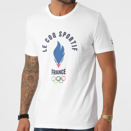 Le Coq Sportif Tee Shirt Equipe De France Hiver 2022 2210093 Blanc LaBoutiqueOfficielle
