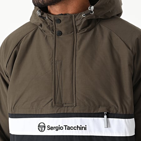 Sergio Tacchini - Chaqueta Outdoor con Capucha Neromon 39411 Negro Verde Caqui