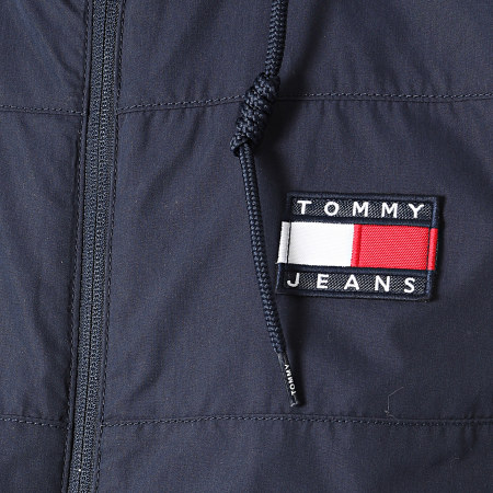Tommy Jeans - Veste Zippée Capuche Fleece Lined Shell 1177 Bleu Marine